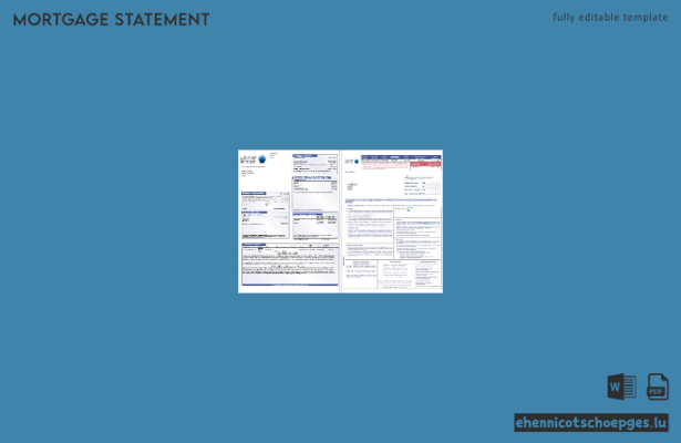 Hypothekenabrechnung der Qatar Ahlibank in Word- und PDF-Formaten 1-2 Beispielvorschau